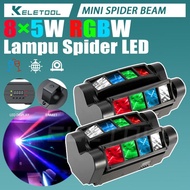 Keletool Beam mini Moving head Spider light lampu LED Lampu dj disco 8×5watt RGBW Lampu disko sensor