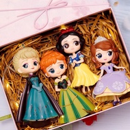 Disney Doll Elsa Anna Snow White Sofia Rapunzel Alice Alice 15CM Doll Model Decoration Collection Toy Birthday Gift