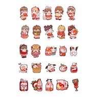 50pcs Cartoon Strawberry Sister Stickers All Kinds of Cute Shapes Exquisite Daily Life Creative Stickers.Suitable  for Photo Albums Diaries Cups Laptops Mobile Phones Scrapbooks