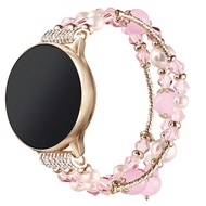 Pearl Three Row Diamond Band Compatible With Galaxy Watch 7 6 5 4 FE 40mm 44mm 45mm/Galaxy Watch 6 4