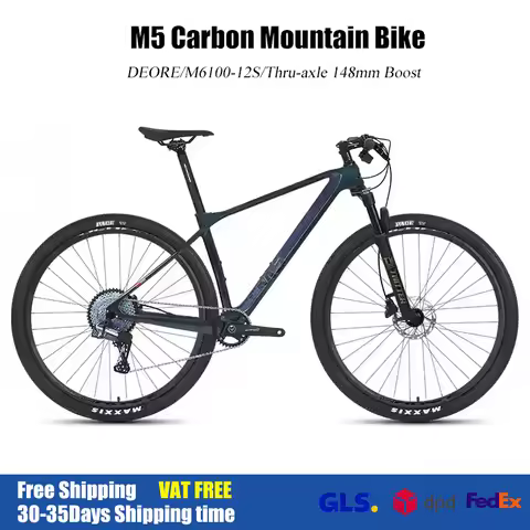 TWITTER M5 27.5 29 inch Carbon Mountain Bike DEORE/M6100-12S Groupset MTB Men's Bicycle with MT200 F