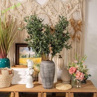 JEREMY Simulated Olive Leaf Plant, Plastic Handmade Artificial Olive Fruit Branch, Flower Arrangemen
