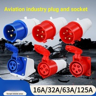 Industrial Plug Socket Connector Three-Phase Electricity 3/4/5 Core 16A/32A Waterproof Aviation Plug