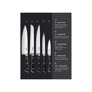 Kitchen Knife Set 6Piece Small Knife Set With Wooden Block Super Sha