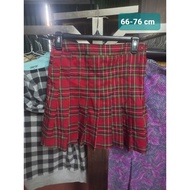 Red checkered pleated skirt 66 - 76 cm MS45