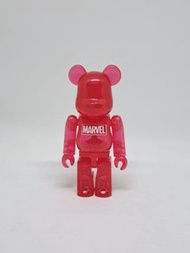 Medicom Bearbrick 2012 Happy Kuji Marvel’s Logo Clear Red 100% unbreakable be@rbrick 漫威