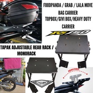 ADJUSTABLE HEAVY DUTY RACK MONORACK HONDA RS150 EX5 YAMAHA Y16 Y15 LC135 SYM GIVI BOX TOP BOX FOOD B