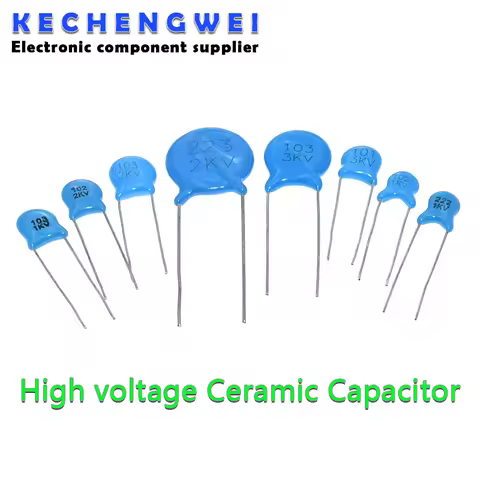 20pcs High voltage Ceramic Capacitor 3KV 5PF 10PF 15PF 20PF 22PF 27PF 30PF 47PF 56PF 100PF 220PF 1NF