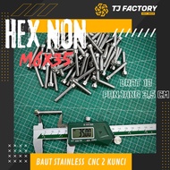 DRAT BOLT 10 M6 LENGTH 3.5 CM STAINLESS CNC 2 KEYS HN M6x35 M6 x 35 by Tj Factory (Price 1 PCS)