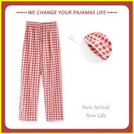 ♞,♘,♙cod new Fashion Adult Checkered Pajama Pants for Women Sleepwear Plaid Pants Plus size