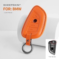 Sheepskin Car Key Case Bag For BMW G20 G30 G11 F15 F16 G01 G02 F48 X1 X4 X5 X6 X7 1 5 6 7 Series Key