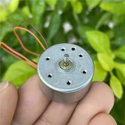 JQ24-35I350F Mini Motor DC 1.5V-6V 7600RPM Mini Mute 24mm Round Electric Motor Spindle Solar Power M