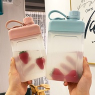 Water Cup Flat Portable Square Water Cup Outdoor Travel Portable Pocket Water Bottle Creative Flat S