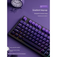 keycaps Purple gas east to positive key cap PBT gradient transparent purple mechanical keyboard cap 