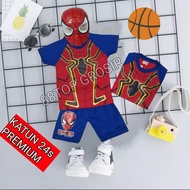 KATUN 2-10 Year Old Boy's Suit, SPIDERMAN Short Sleeve Cotton Material