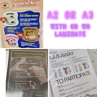 A3, A2 157gsm 300gsm - Large Poster Full Colour Printed Laminate - custom