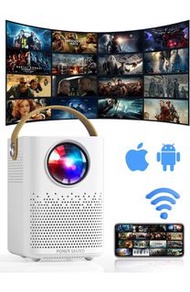 ❤️限時日本直送❤️WiFi投影儀 1080P 全高清兼容 8500流明 720P本機分辨率 雙揚聲器 內置無需直接從電纜連接到智能手機, Switch PS5 HDM/USB/Audio Out等端