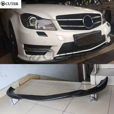 W204 C300 Carbon Fiber Car Front Bumper Lip Spoiler for Mercedes-benz W204 Sport Bumper Body Kit 12-