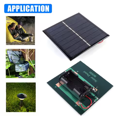 2W 4V Portable Solar Panel Solar Charging Panel Solar Panel Charger for 1.2V 2xAA Rechargeable Batte