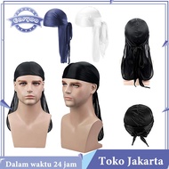 MOST BEAUTIFUL Durag Silk Durag Headband Hip Hop Pirate Hat Bandana Chemo Cap