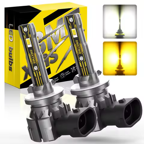 BMTxms 2PCS H27 881 880 H27W H27W2 H27W1 LED Fog Lights DRL No Fan For Hyundai Accent Santa Fe Tucso