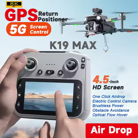 2025 K19 MAX GPS Drone Fishing Air Drop Automatic Turnaround 5G Screen Obstacle Avoidance Drone Prof
