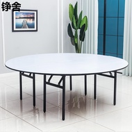 Hotel Foldable Dining Tables and Chairs Banquet Hall Banquet Round Table Restaurant Balcony 10 People 15 People 20 People Round Table Home