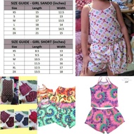 TERNO TIEDYE & YAYAMANIN PRINTS SPAGHETTI SHORT FOR KIDS COTTON SPANDEX