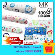 RANDOM DESIGN Puku Baby Premium Kids Pillow Bolster 100% Cotton Size S LL Jumbo with Cover Washable 