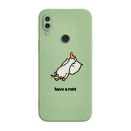 เคส Redmi Note 7 Case เคสการ์ตูนน่ารักเป็ดเคสซิลิโคนเหลว Flocking ฝาครอบโทรศัพท์ป้องกัน เคสโทรศัพท์