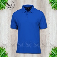 Royal Blue Plain Polo t shirt "100% Premium fabric unisex polo shirt baju kolar t shirt lelaki perempuan (Ready Stock)