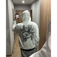 2026 New Style All Saints Retro Big Logo Skull Y2K Printed Hoodie Ready Stock