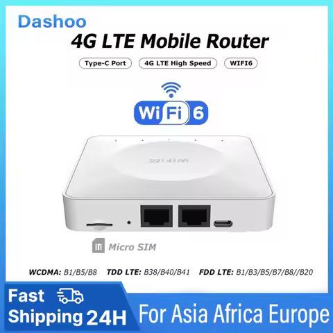 Support 32 Device Connections 4G LTE Router WiFi 6 SIM Card Modem Mobile Wireless Router Typc-C Inte