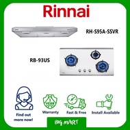 RB-93US &amp; RH-S95A-SSVR RINNAI STAINLESS STEEL HOB WITH SLIM HOOD