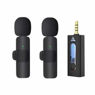 Wireless Microphone Bluetooth Microphone 3.5 Sound Card Lavalier Microphone One for Two Lavalier Mic