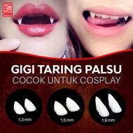 Gigi taring palsu vampir lepas pasang fake teeth mainan vampir dracula cosplay zombie serigala