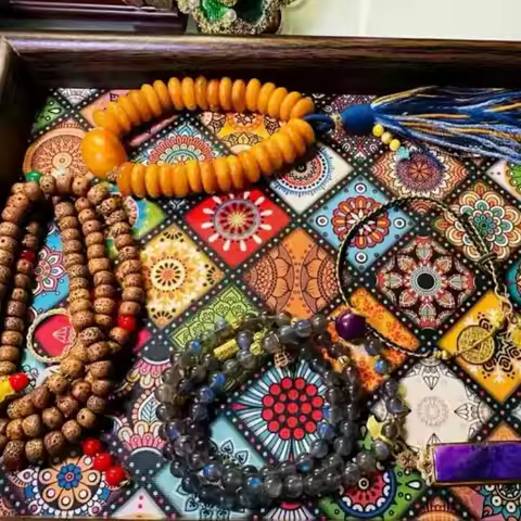 Bohemian Style Wooden Tray 30x20cm Square Snack Tray Handmade Jewelry Storage Tray for Desktop Foyer