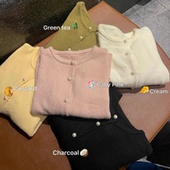 Choux Cream Cardigan Cardigan Woman Cute Knitwear