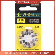 10PCS Zinc Air Hearing Aid Batteries 10 A10 E10 Battery Suitable for in-ear ear ear hearing aids