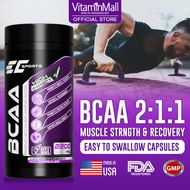 EC Sport BCAA Capsule 2200mg 2:1:1 L Leucine Isoleucine Valine Bcaa Supplement Muscle Builder 100's