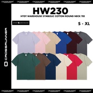 HYDT WAREHOUSE Symbolic Crew Neck Adult Tshirt 230gsm 100% Cotton Tshirt Unisex Baju Kosong Lelaki C