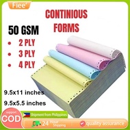 2/3/4-ply Color carbonless continuous computer forms 9.5x11/5.5 inches, dot matrix printer