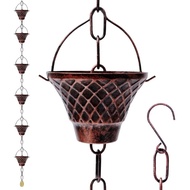 SC Functional Garden Rain Chain with Antique Bronze Finish for Drainage Solution