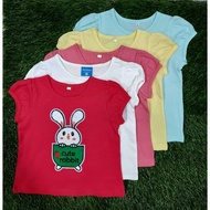 [Ready Stock]Safiya Girl Tee Rabbit Badge / T-2412