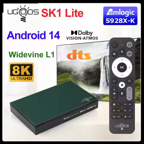 UGOOS SK1 Lite TV BOX Amlogic S928X-K Android 14 11 8K Media Player SK1 Dolby Vision Audio ATMOS DTS