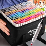 80-262 Colors Double Headed Oily Art Marker Pen Set For Draw Sketching Oily Tip Based Markers Graffi