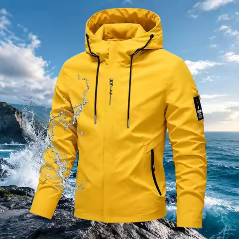 2026 New Aston Martin Team Windproof and Waterproof Hooded Jacket - Men's Premium Outdoor Racing Out