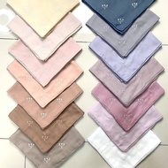 ANGGUN Bawal Sulam Bidang 50 Cotton Voile Tudung Bawal Sulam Bunga Bidang 50 Embroidery ILYANIS