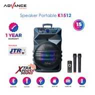 Speaker Bluetooth Advance K1512 Speaker Meeting Portable 15 inch Free Mic Wireless