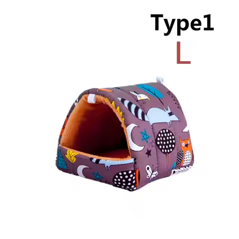 Cute Winter Comfortable Mini Cage Small Animal Sleeping Bed Guinea Pig Nest Hamster House Warm Mat